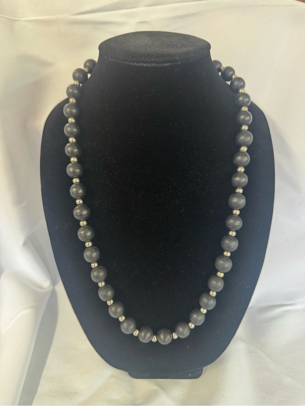 Classic Gray Beaded Necklace - Women's Jewelry